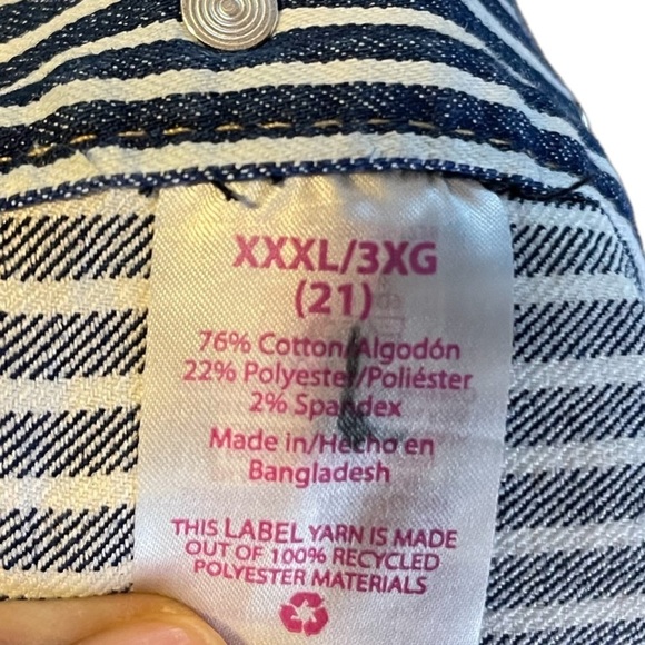 NOBO Relaxed Fit White & Blue Strip Short Jumper Size: 3XL - Picture 5 of 9